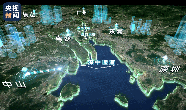 深中通道地处粤manbetx手机版app下载大湾区核心区域，是粤manbetx手机版app下载大湾区核心枢纽工程。 央视截图