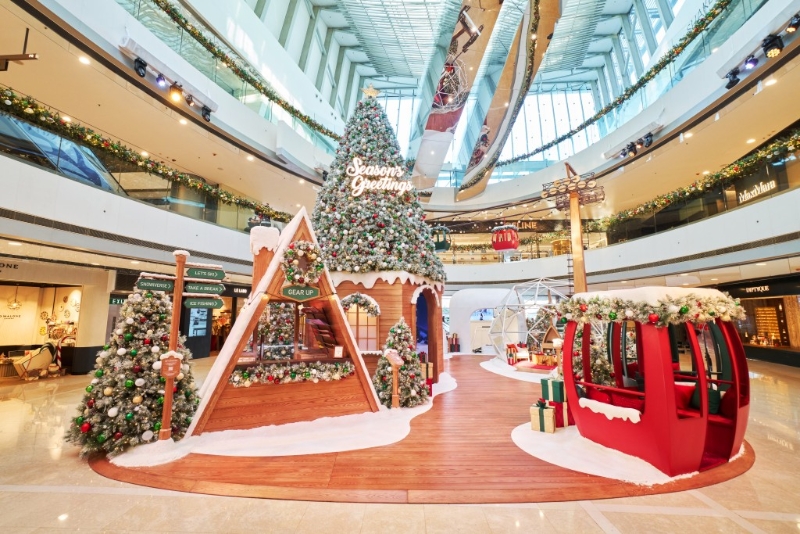 圣诞好去处2023东涌线商场打卡位4：ifc商场“SnowPark”雪感白色圣诞。