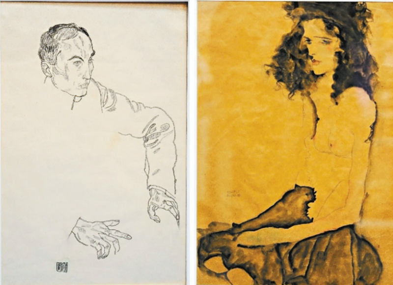 已故奥地利艺术家席勒，两件珍贵艺术品归还二战犹太家属