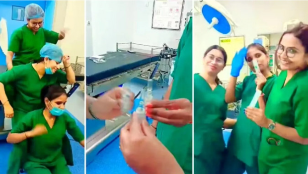 印度3护士手术室跳舞