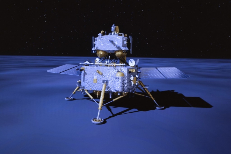 嫦娥六号成功降落在月球背面，开启样本采集任务。 新华社